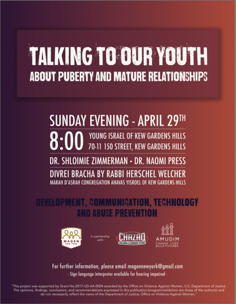 Talking to our youth about puberty and mature relationships